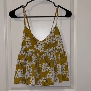 Mustard Yellow Cropped Tank